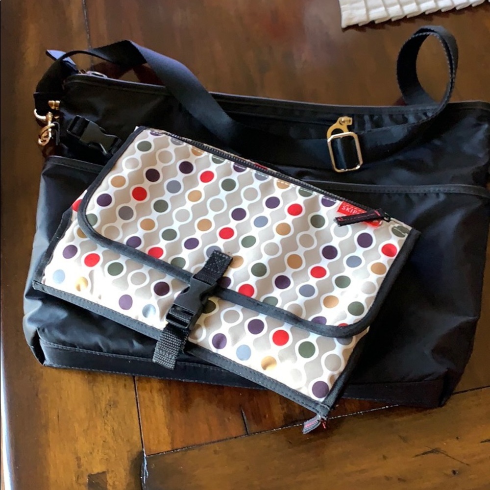 Skip Hop Diaper Bag & changing caddy with mat